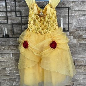 Kids Belle Costume from the Disney Store-Size 4 plus crown